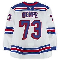Matt Rempe New York Rangers Game-Used #73 White Set Jersey from the 2025-26 NHL Season