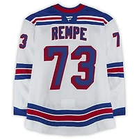 Matt Rempe New York Rangers Game-Used #73 White Set 3 Jersey from the 2025-26 NHL Season