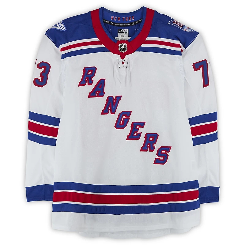 Matt Rempe New York Rangers Game-Used #73 White Set 3 Jersey from the 2025-26 NHL Season