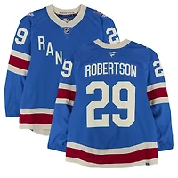 Maillot alternatif bleu n° 29 de Matthew Robertson (New York Rangers) porté lors du match contre les Sabres de Buffalo le 8 avril 2026