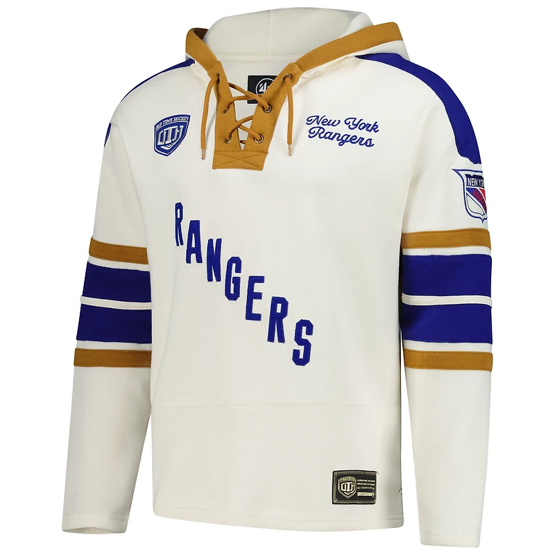 V111020 Rangrs Mark Messier 47 Brand Old Time hockey Cagoules à lacets pour joueur de sur glace hommes SWTMENNUM HP172PMWHVT660674CL #2