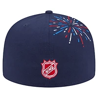 Men's New Era  Navy New York Rangers Americana Fireworks 59FIFTY Fitted Hat
