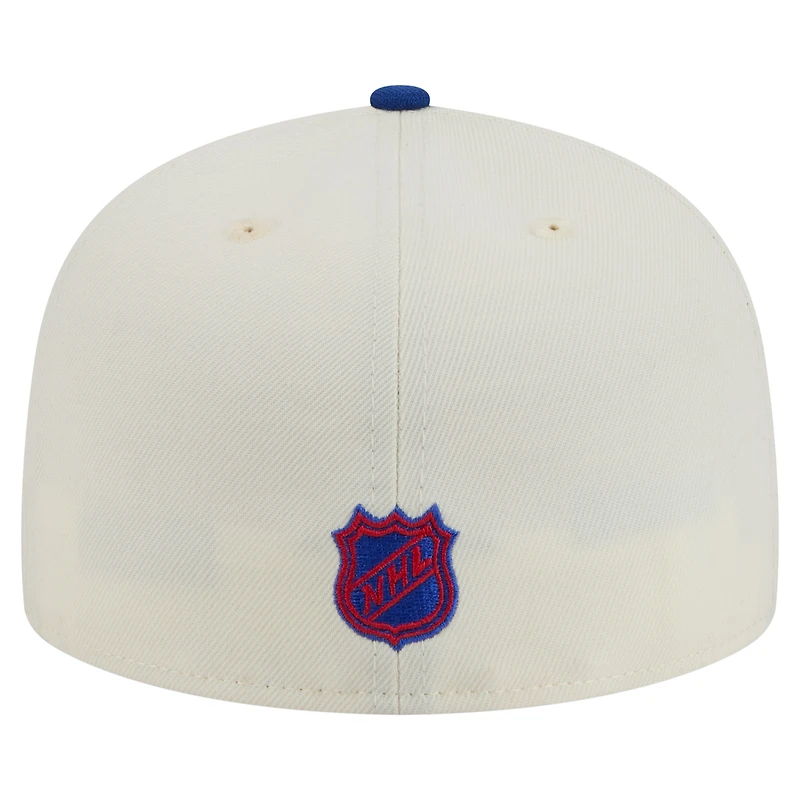 Men's New Era  White New York Rangers Chrome Two-Toned 59FIFTY Fitted Hat