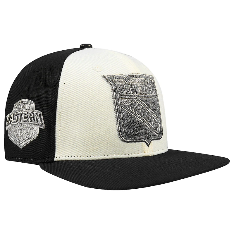 Men's Pro Standard Cream New York Rangers French Terry Snapback Hat