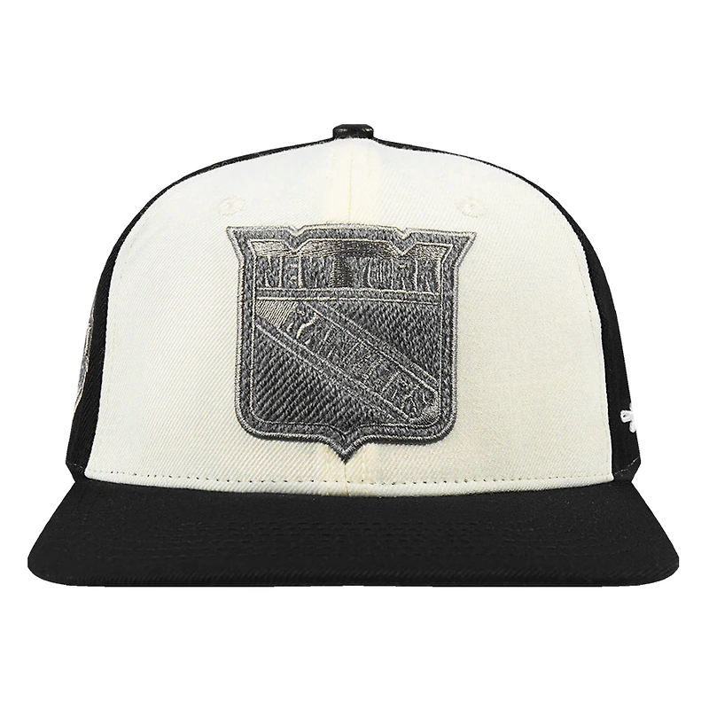Men's Pro Standard Cream New York Rangers French Terry Snapback Hat