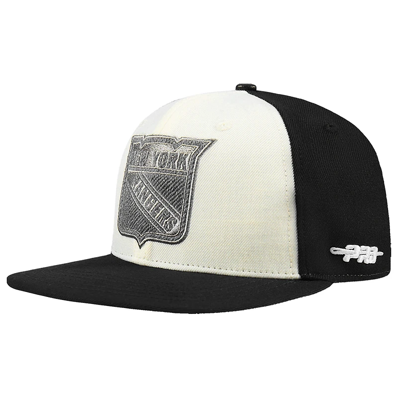 Men's Pro Standard Cream New York Rangers French Terry Snapback Hat