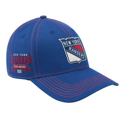 Men's Starter  Blue New York Rangers Sphere II Curved Starfit Adjustable Hat