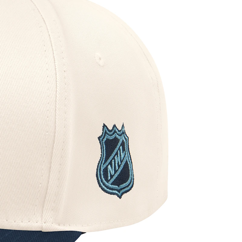Casquette ajustable classique Blue Wave pour homme, couleur crème/bleu marine, des Rangers de New York