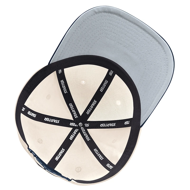 Casquette ajustable classique Blue Wave pour homme, couleur crème/bleu marine, des Rangers de New York