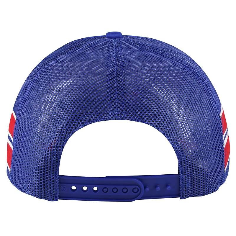 Casquette de camionneur snapback à rayures latérales '47 New York Rangers bleue pour hommes