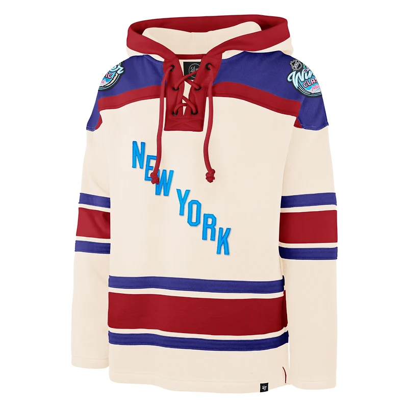 Men's '47  Cream New York Rangers 2026 NHL Winter Classic Superior Lacer Hoodie