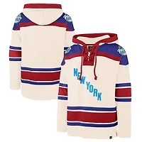 Sweat à capuche lacets Superior Lacer, couleur crème, modèle 47, New York Rangers, édition spéciale Classique hivernale de la LNH 2026.