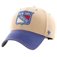 Men's '47 Khaki/Blue New York Rangers Dusted Sedgwick MVP Adjustable Hat