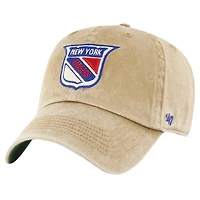 Men's '47 Khaki New York Rangers  Earldor Clean Up Adjustable Hat