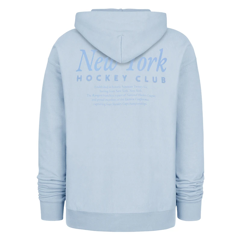 Men's '47  Light Blue New York Rangers Foundation Pullover Hoodie
