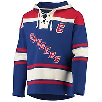 Men's '47 Mark Messier Blue New York Rangers Retired Player Name & Number Lacer Pullover Hoodie