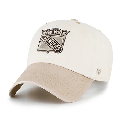 Casquette ajustable New York Rangers Neutral Terrain Clean Up pour homme, coloris naturel/beige, modèle 47