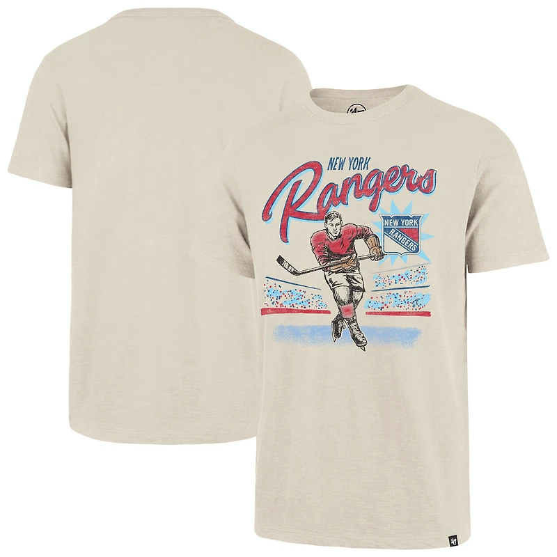 T-shirt de hockey Golden Scrum pour homme '47 Natural New York Rangers