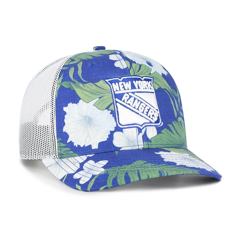 Men's '47 Royal/White New York Rangers Beach Side Adjustable Trucker Hat