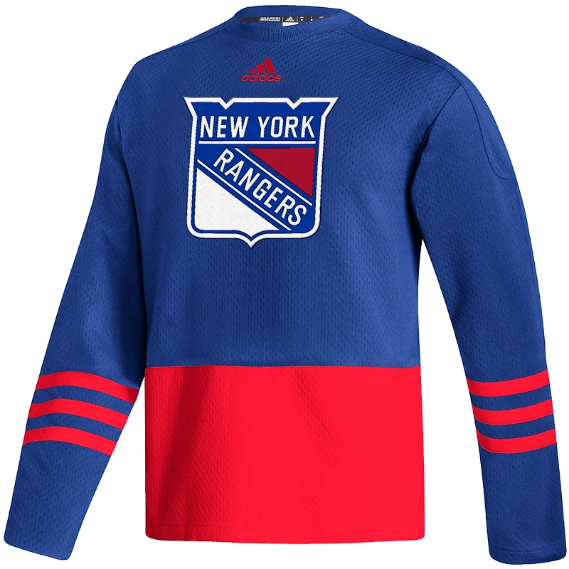 Men's adidas Royal New York Rangers Logo AEROREADY Pullover Sweater