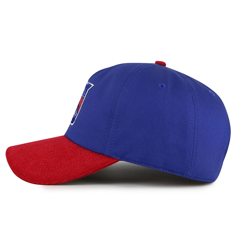Men's American Needle  Blue/Red New York Rangers Burnett Adjustable Hat