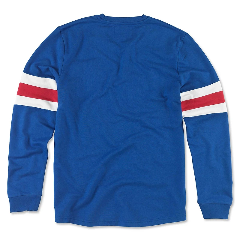 T-shirt à manches longues pour hommes, bleu, American Needle, New York Rangers Sudbury