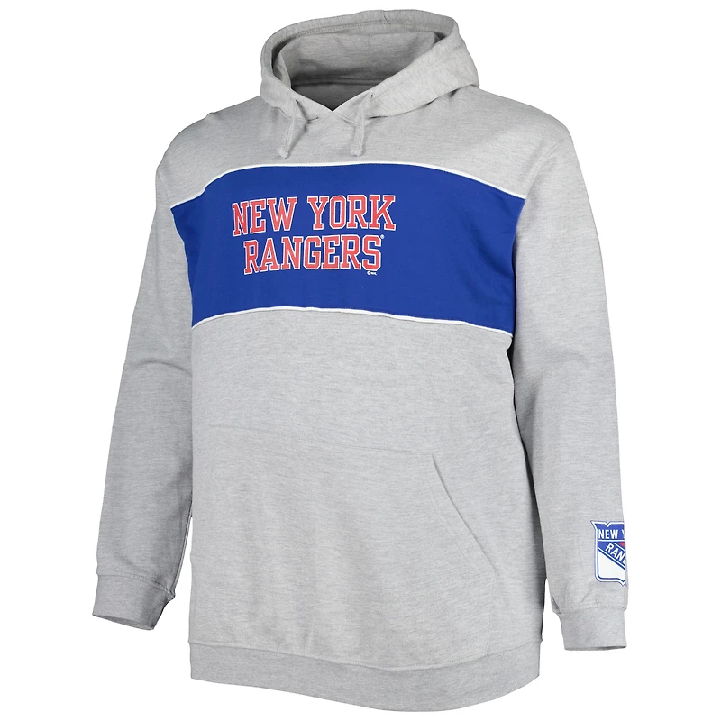 Men's Artemi Panarin Heather Gray New York Rangers Big & Tall Player Pullover Hoodie