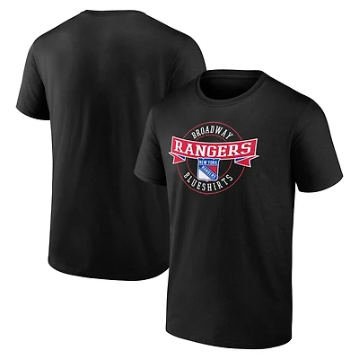Men's Black New York Rangers Honor Circle T-Shirt