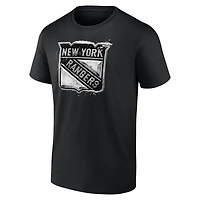 T-shirt noir Iced Out des Rangers de New York pour homme