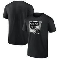 T-shirt noir Iced Out des Rangers de New York pour homme