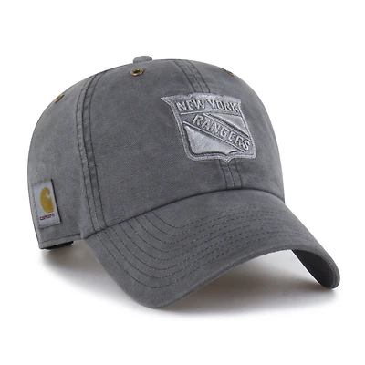 Men's Carhartt x '47  Charcoal New York Rangers Clean Up Adjustable Hat