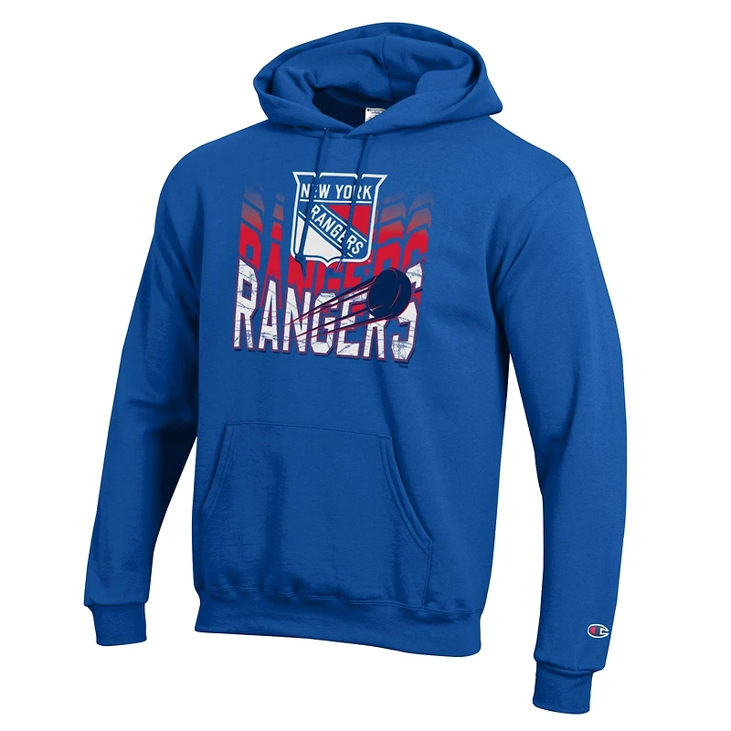 Men's Champion Royal New York Rangers Powerblend Hoodie