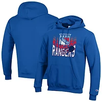 Men's Champion Royal New York Rangers Powerblend Hoodie