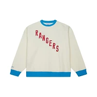 Men's  Cream/Blue New York Rangers Centennial Homecoming Fleece Sweatshirt