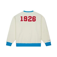 Men's  Cream/Blue New York Rangers Centennial Homecoming Fleece Sweatshirt