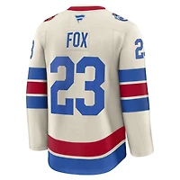 Maillot premium Fanatics Adam Fox beige des Rangers de New York pour le Classique hivernal la LNH 2026