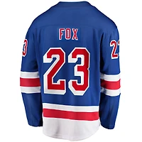 Men's Fanatics Adam Fox Blue New York Rangers Home Breakaway Replica Jersey