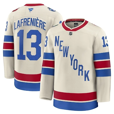 Men's Fanatics Alexis Lafreniere Beige New York Rangers 2026 NHL Winter Classic Premium Jersey