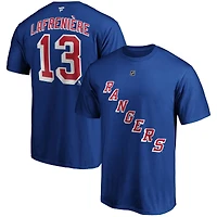 Men's Fanatics Alexis Lafreniere Blue New York Rangers Big & Tall Name Number T-Shirt