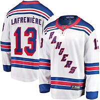 Men's Fanatics Alexis Lafreniere White New York Rangers Away Premier Breakaway Player Jersey