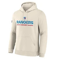 Men's Fanatics Beige New York Rangers Centennial Fleece Hoodie