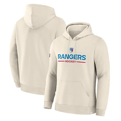 Men's Fanatics Beige New York Rangers Centennial Fleece Hoodie