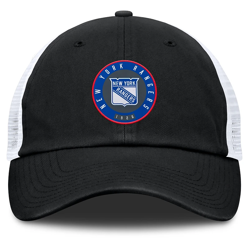 Men's Fanatics  Black/Gray New York Rangers Averie Trucker Adjustable Hat