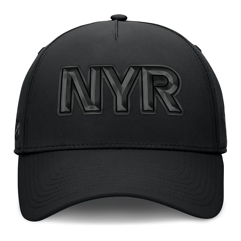 Men's Fanatics Black New York Rangers Authentic Pro Road Team Code Flex Hat