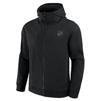 Sweat à capuche entièrement zippé noir fanatiques New York Rangers Elements ton sur pour homme