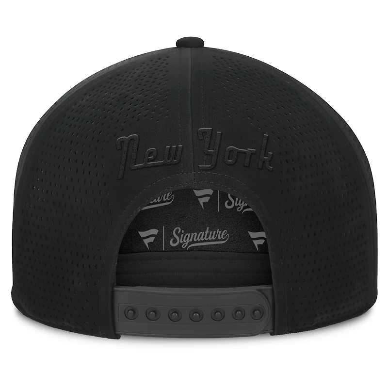Men's Fanatics Black New York Rangers Front Office Adjustable Hat