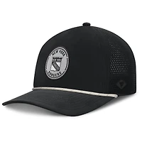 Men's Fanatics Black New York Rangers Front Office Performance A-Frame Adjustable Hat