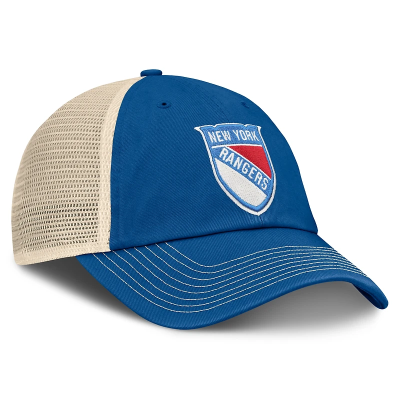 Men's Fanatics Blue/Cream New York Rangers 2026 NHL Winter Classic Trucker Adjustable Hat