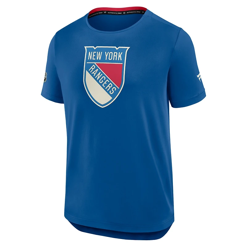 T-shirt authentique Pro Tech Fanatics bleu New York Rangers 2026 NHL Winter Classic pour homme