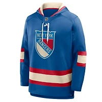 Sweat à capuche Fanatics Blue New York Rangers 2026 NHL Winter Classic pour homme, col en dentelle